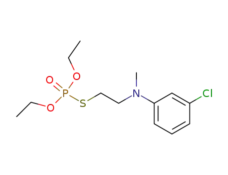 Molecular Structure of 4417-98-5 (Phosphorothioic acid,S-[2-[(3-chlorophenyl)methylamino]ethyl] O,O-diethyl ester)