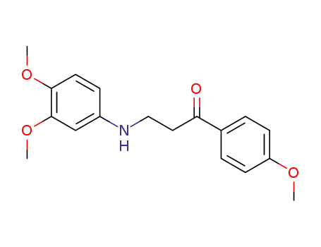 Molecular Structure of 63352-73-8 (1-Propanone, 3-[(3,4-dimethoxyphenyl)amino]-1-(4-methoxyphenyl)-)