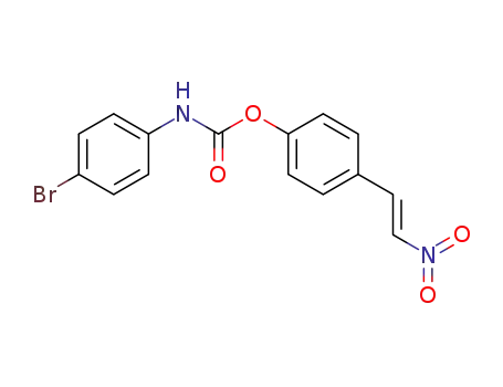 Molecular Structure of 61126-40-7 (Carbamic acid, (4-bromophenyl)-, 4-(2-nitroethenyl)phenyl ester)