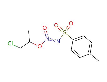 Molecular Structure of 59485-87-9 (Diazene, (2-chloro-1-methylethoxy)[(4-methylphenyl)sulfonyl]-, 1-oxide)