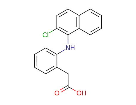 Molecular Structure of 62809-20-5 (Benzeneacetic acid, 2-[(2-chloro-1-naphthalenyl)amino]-)