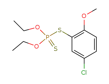 Molecular Structure of 30088-22-3 (Phosphorodithioic acid,S-(5-chloro-2-methoxyphenyl) O,O-diethyl ester)