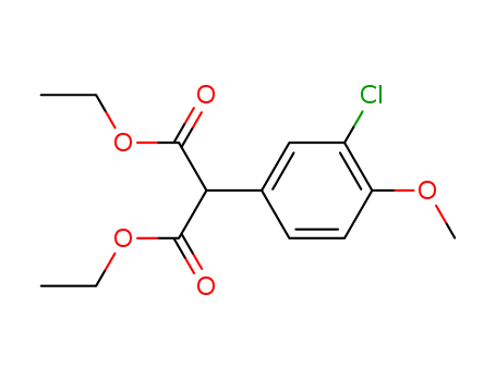 Molecular Structure of 39923-58-5 (Propanedioic acid, (3-chloro-4-methoxyphenyl)-, diethyl ester)