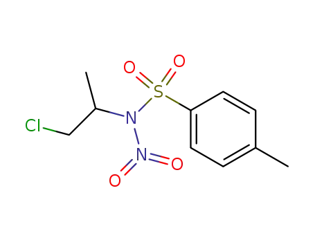 Molecular Structure of 59485-86-8 (Benzenesulfonamide, N-(2-chloro-1-methylethyl)-4-methyl-N-nitro-)