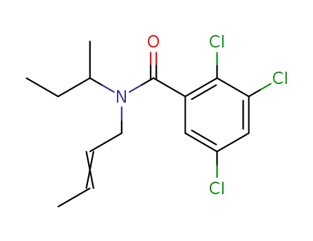 Molecular Structure of 67652-11-3 (Benzamide, N-2-butenyl-2,3,5-trichloro-N-(1-methylpropyl)-)