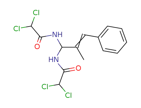 Molecular Structure of 58085-02-2 (Acetamide, N,N'-(2-methyl-3-phenyl-2-propenylidene)bis[2,2-dichloro-)