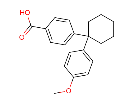 Molecular Structure of 41768-96-1 (Benzoic acid, 4-[1-(4-methoxyphenyl)cyclohexyl]-)