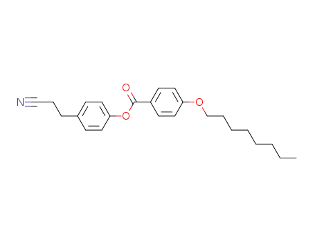 Molecular Structure of 59854-53-4 (Benzoic acid, 4-(octyloxy)-, 4-(2-cyanoethyl)phenyl ester)