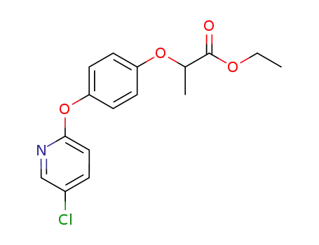 Propanoic acid, 2-[4-[(5-chloro-2-pyridinyl)oxy]phenoxy]-, ethyl ester