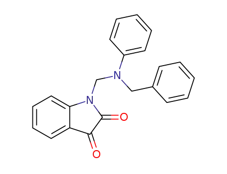 Molecular Structure of 58979-57-0 (1-[(Benzyl-phenyl-amino)-methyl]-1H-indole-2,3-dione)