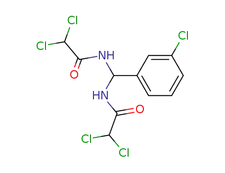 Molecular Structure of 58085-08-8 (Acetamide, N,N'-[(3-chlorophenyl)methylene]bis[2,2-dichloro-)