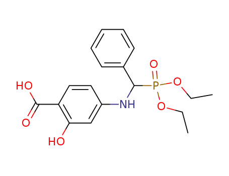 Molecular Structure of 61676-71-9 (Benzoic acid, 4-[[(diethoxyphosphinyl)phenylmethyl]amino]-2-hydroxy-)