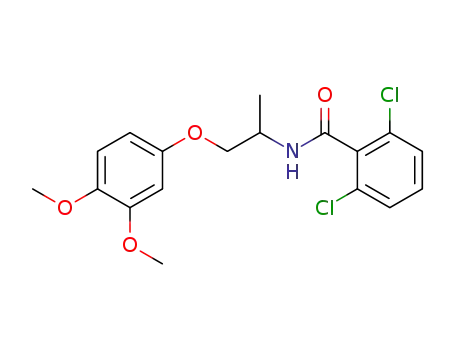 Molecular Structure of 62539-37-1 (Benzamide, 2,6-dichloro-N-[2-(3,4-dimethoxyphenoxy)-1-methylethyl]-)