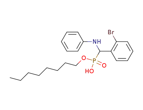 Molecular Structure of 61676-78-6 (Phosphonic acid, [(2-bromophenyl)(phenylamino)methyl]-, monooctyl
ester)