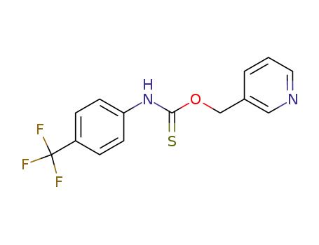 Molecular Structure of 62237-17-6 (Carbamothioic acid, [4-(trifluoromethyl)phenyl]-, O-(3-pyridinylmethyl)
ester)