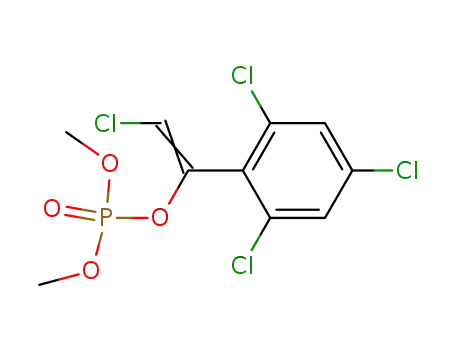 Molecular Structure of 66789-17-1 (Phosphoric acid, 2-chloro-1-(2,4,6-trichlorophenyl)ethenyl dimethyl
ester)