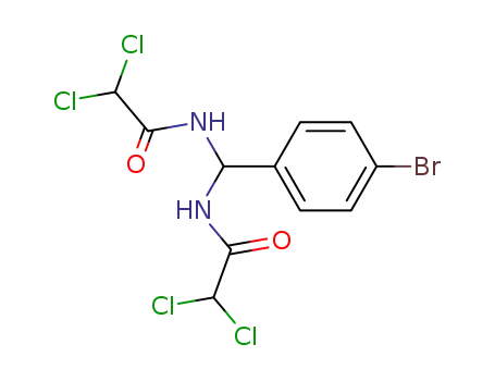 Molecular Structure of 58085-17-9 (Acetamide, N,N'-[(4-bromophenyl)methylene]bis[2,2-dichloro-)