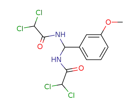 Molecular Structure of 58085-11-3 (Acetamide, N,N'-[(3-methoxyphenyl)methylene]bis[2,2-dichloro-)