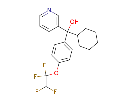 Molecular Structure of 56426-06-3 (3-Pyridinemethanol,
a-cyclohexyl-a-[4-(1,1,2,2-tetrafluoroethoxy)phenyl]-)