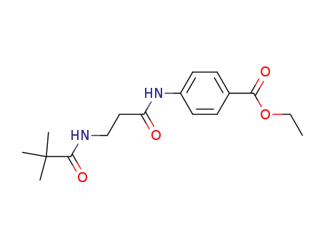 Molecular Structure of 61266-00-0 (Benzoic acid,
4-[[3-[(2,2-dimethyl-1-oxopropyl)amino]-1-oxopropyl]amino]-, ethyl ester)