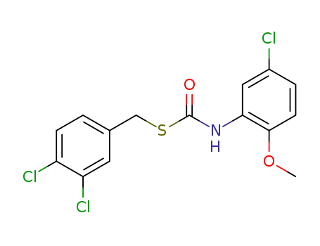 Molecular Structure of 65203-21-6 (Carbamothioic acid, (5-chloro-2-methoxyphenyl)-,
S-[(3,4-dichlorophenyl)methyl] ester)