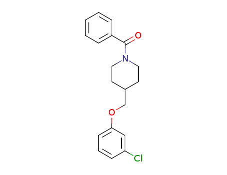 Molecular Structure of 63608-19-5 (Piperidine, 1-benzoyl-4-[(3-chlorophenoxy)methyl]-)