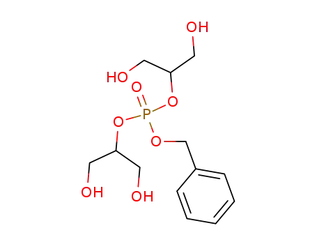 Molecular Structure of 62438-60-2 (Phosphoric acid, bis[2-hydroxy-1-(hydroxymethyl)ethyl] phenylmethyl
ester)