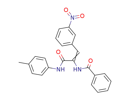 Molecular Structure of 76102-34-6 (Benzamide,
N-[1-[[(4-methylphenyl)amino]carbonyl]-2-(3-nitrophenyl)ethenyl]-)