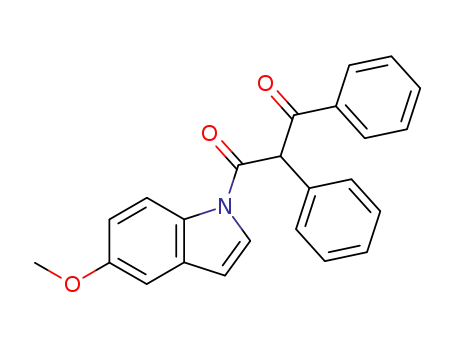 Molecular Structure of 61579-82-6 (1H-Indole, 1-(1,3-dioxo-2,3-diphenylpropyl)-5-methoxy-)