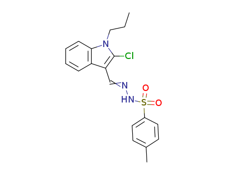 Benzenesulfonicacid, 4-methyl-, 2-[(2-chloro-1-propyl-1H-indol-3-yl)methylene]hydrazide cas  71065-53-7