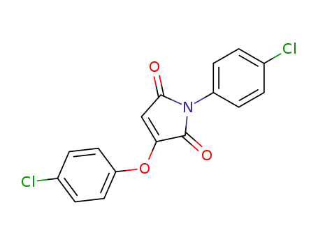 Molecular Structure of 53281-92-8 (1H-Pyrrole-2,5-dione, 3-(4-chlorophenoxy)-1-(4-chlorophenyl)-)
