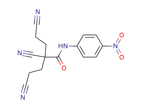 Molecular Structure of 65372-28-3 (Butanamide, 2,4-dicyano-2-(2-cyanoethyl)-N-(4-nitrophenyl)-)