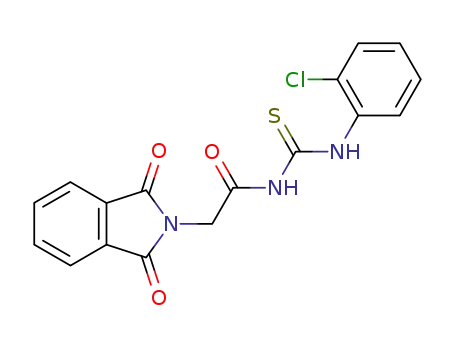 Molecular Structure of 59868-07-4 (2H-Isoindole-2-acetamide,
N-[[(2-chlorophenyl)amino]thioxomethyl]-1,3-dihydro-1,3-dioxo-)