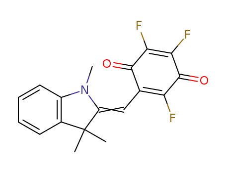 Molecular Structure of 64085-81-0 (2,5-Cyclohexadiene-1,4-dione,
2-[(1,3-dihydro-1,3,3-trimethyl-2H-indol-2-ylidene)methyl]-3,5,6-trifluoro-)