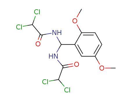 Molecular Structure of 58085-14-6 (Acetamide, N,N'-[(2,5-dimethoxyphenyl)methylene]bis[2,2-dichloro-)