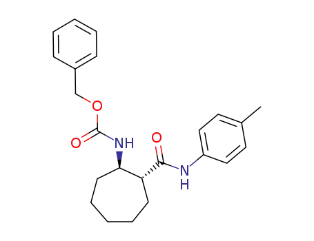 Carbamic acid, [2-[[(4-methylphenyl)amino]carbonyl]cycloheptyl]-,
phenylmethyl ester, trans-