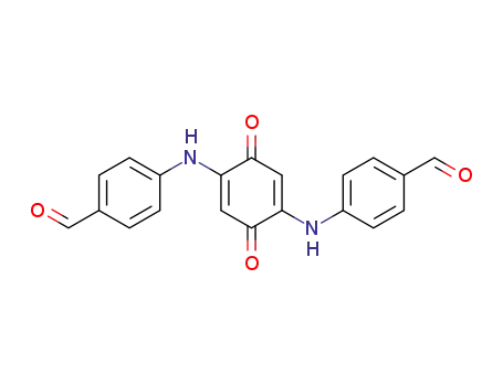 Molecular Structure of 62875-67-6 (Benzaldehyde, 4,4'-[(3,6-dioxo-1,4-cyclohexadiene-1,4-diyl)diimino]bis-)