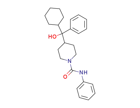 Molecular Structure of 60284-89-1 (1-Piperidinecarboxamide, 4-(cyclohexylhydroxyphenylmethyl)-N-phenyl-)