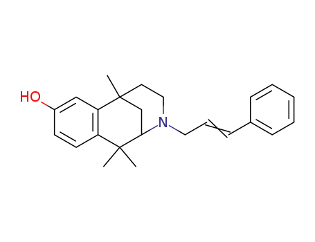 Molecular Structure of 65741-35-7 (2,6-Methano-3-benzazocin-8-ol,
1,2,3,4,5,6-hexahydro-1,1,6-trimethyl-3-(3-phenyl-2-propenyl)-)