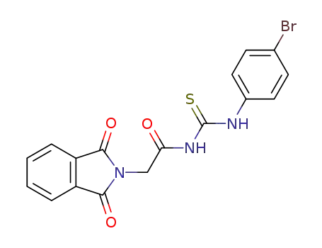 Molecular Structure of 59868-11-0 (2H-Isoindole-2-acetamide,
N-[[(4-bromophenyl)amino]thioxomethyl]-1,3-dihydro-1,3-dioxo-)
