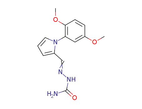 Molecular Structure of 39843-58-8 (2-{[1-(2,5-dimethoxyphenyl)-1H-pyrrol-2-yl]methylidene}hydrazinecarboxamide)