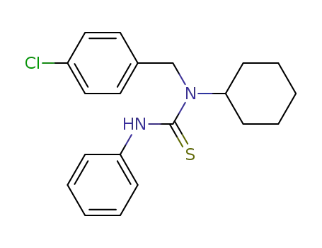 Molecular Structure of 66063-09-0 (Thiourea, N-[(4-chlorophenyl)methyl]-N-cyclohexyl-N'-phenyl-)