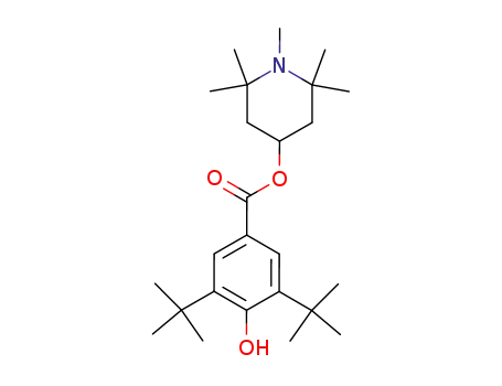 Molecular Structure of 43224-24-4 (Benzoic acid, 3,5-bis(1,1-dimethylethyl)-4-hydroxy-,
1,2,2,6,6-pentamethyl-4-piperidinyl ester)