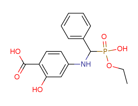 Benzoic acid,  4-[[(ethoxyhydroxyphosphinyl)phenylmethyl]amino]-2-hydroxy-