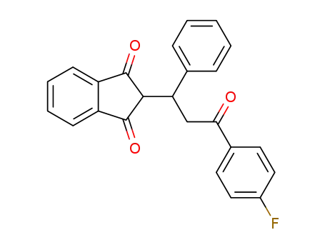 Molecular Structure of 1786-00-1 (1H-Indene-1,3(2H)-dione, 2-[3-(4-fluorophenyl)-3-oxo-1-phenylpropyl]-)