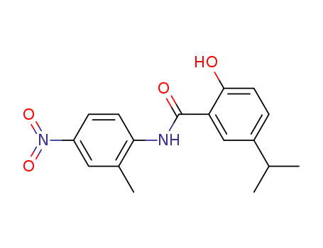 Molecular Structure of 55419-23-3 (Benzamide, 2-hydroxy-5-(1-methylethyl)-N-(2-methyl-4-nitrophenyl)-)