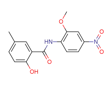 Molecular Structure of 55419-21-1 (Benzamide, 2-hydroxy-N-(2-methoxy-4-nitrophenyl)-5-methyl-)