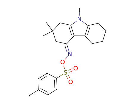 4H-Carbazol-4-one, 1,2,3,5,6,7,8,9-octahydro-2,2,9-trimethyl-,
O-[(4-methylphenyl)sulfonyl]oxime