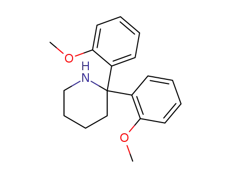 Molecular Structure of 63359-21-7 (Piperidine, 2,2-bis(2-methoxyphenyl)-)