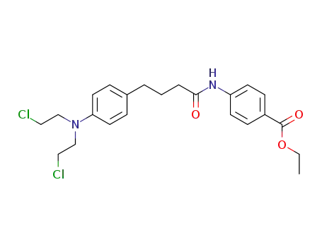 Molecular Structure of 54301-18-7 (Benzoic acid,4-[[4-[4-[bis(2-chloroethyl)amino]phenyl]-1-oxobutyl]amino]-, ethyl ester)